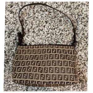 Authentic FENDI canvas shoulder bag